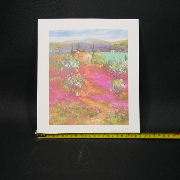 "Arrivee Au Lac" By Duaiv Signed Seriolithograph - Picture 4 of 5